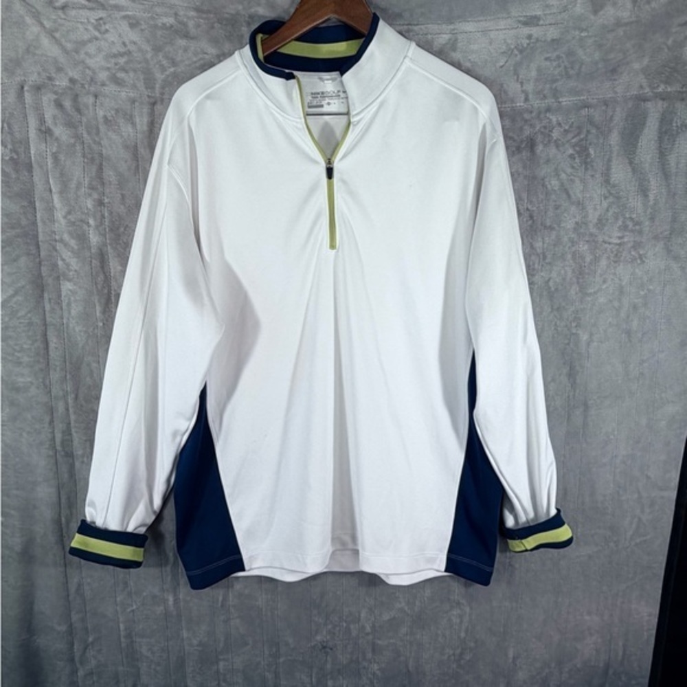 Nike Golf Dri Fit Tour Performance Quarter Zip Pullover Men’s XL Off White shirt